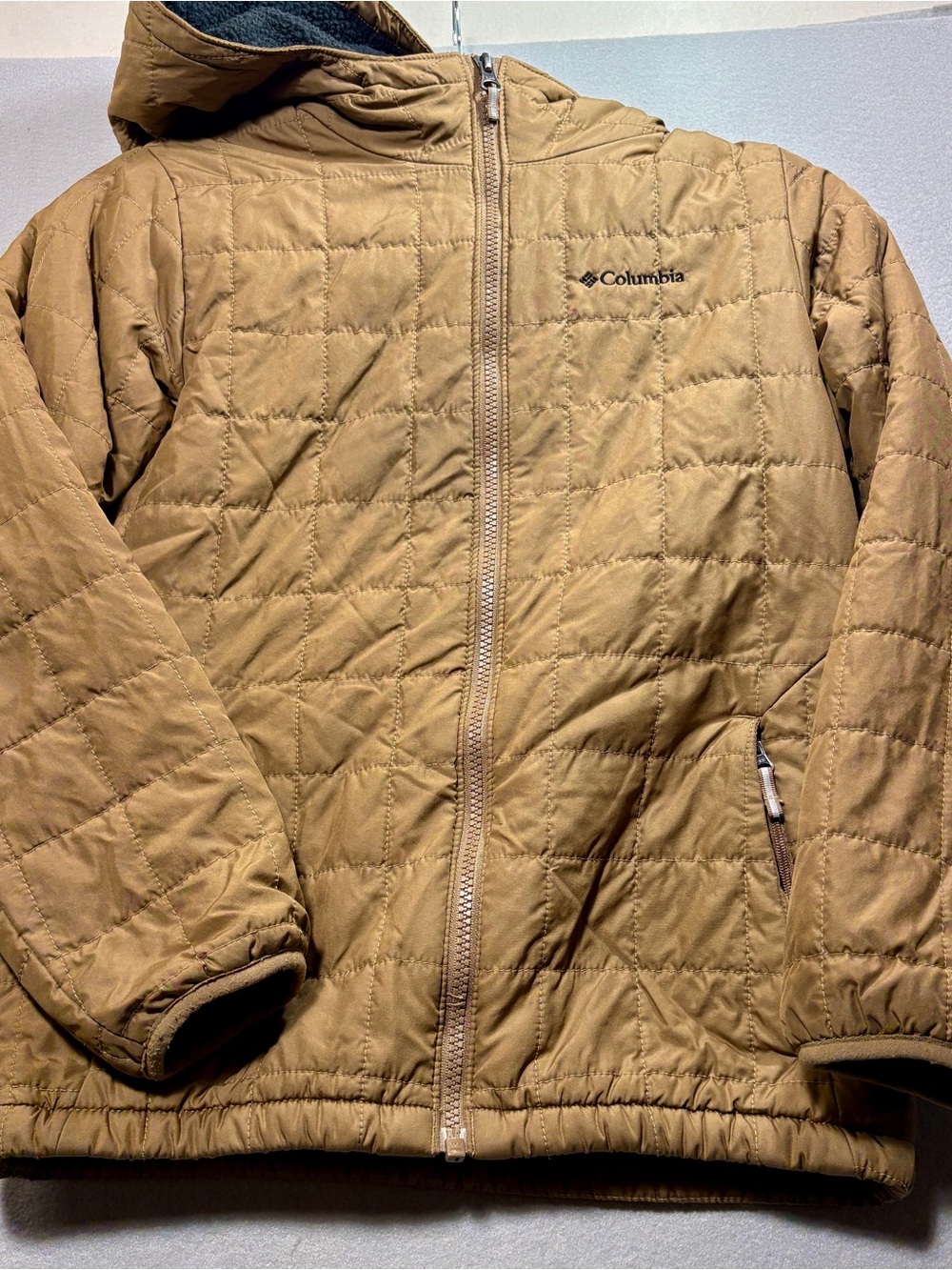 Columbia Kids Brown Quilted Hooded Puffer Jacket